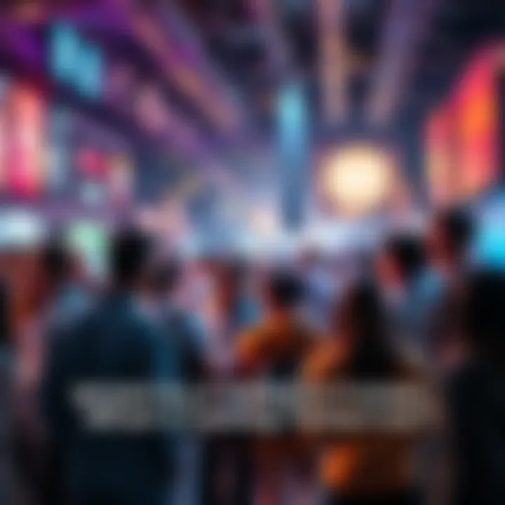 Community Predictions for Tomorrow People discussing trends and predictions for upcoming events in a vibrant setting