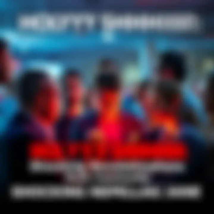 People discussing shocking news in a community setting, showing a mix of surprise and concern