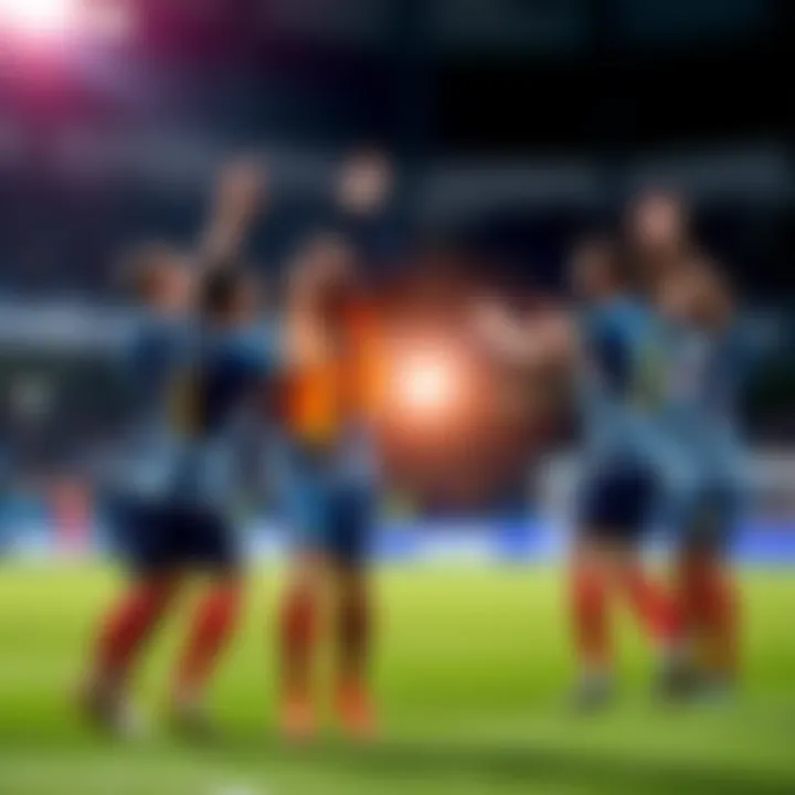 Como players celebrating after a 5-0 win against Pisa, showing joy and teamwork on the field.