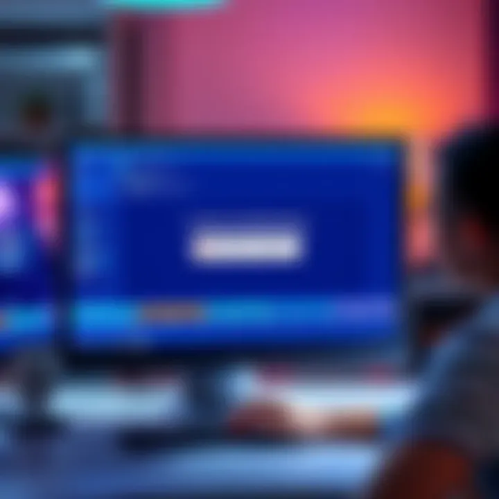 A computer screen displaying a refresh error message with a frustrated person next to it