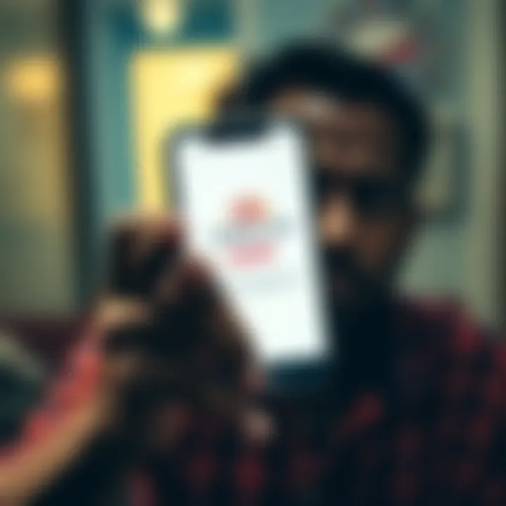 A worried person looking at a phone displaying an Aadhar OTP request, symbolizing concerns about security and potential fraud.