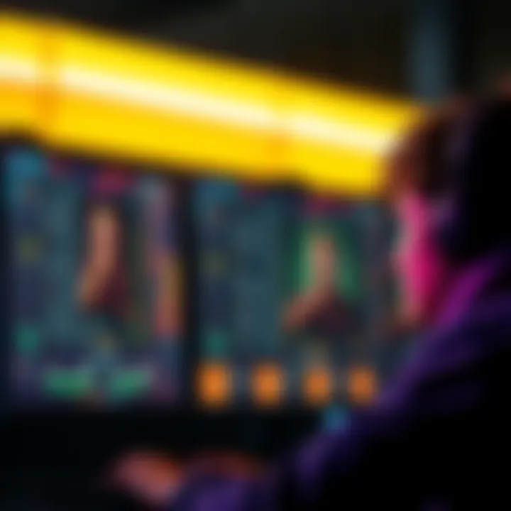 Concerned gamer looking at a screen A person shows anxiety while staring at a computer screen, worried about potential $20 player pick fees in gaming.