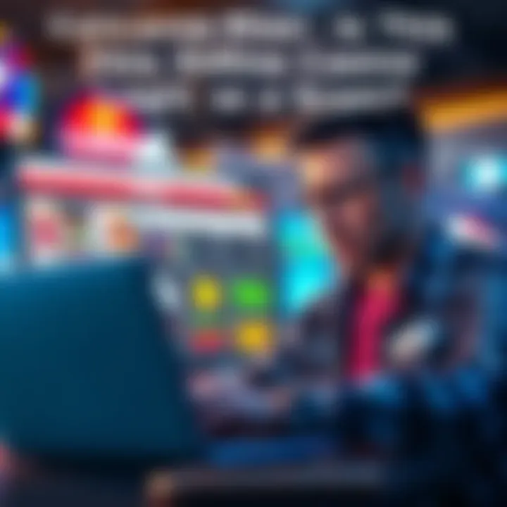 Player concerned about online casino withdrawal A worried player checks their account on an online casino website, looking anxious about a delayed withdrawal, with a laptop open next to them