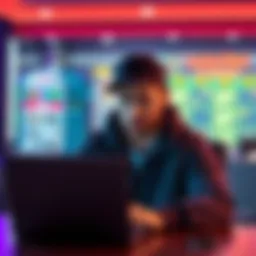 A player looking worried while checking their Lucky Rebel Casino account on a laptop