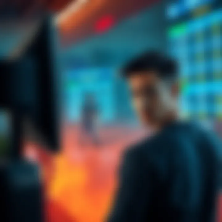 A person stares at a screen displaying sports scores, showing disappointment over betting losses due to unexpected game outcomes.