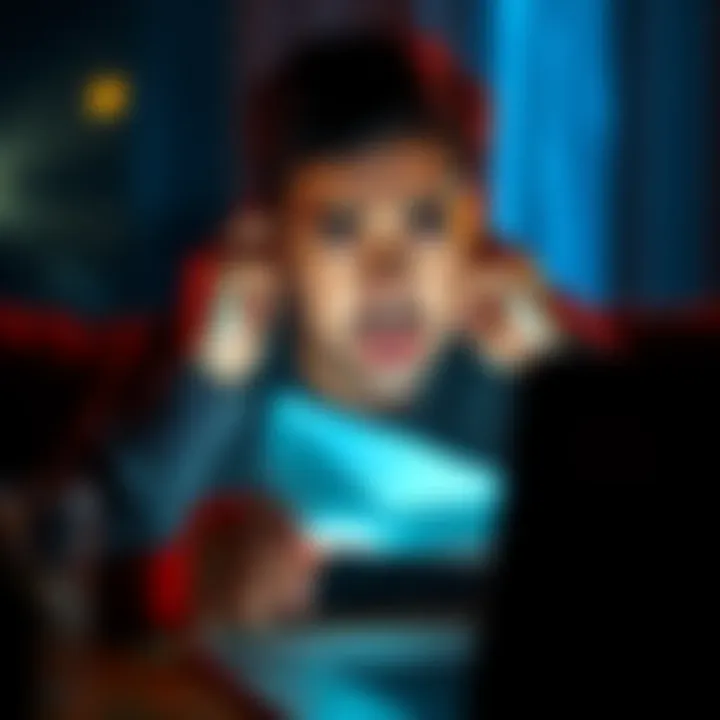A person looking surprised and frustrated while checking an email on their laptop