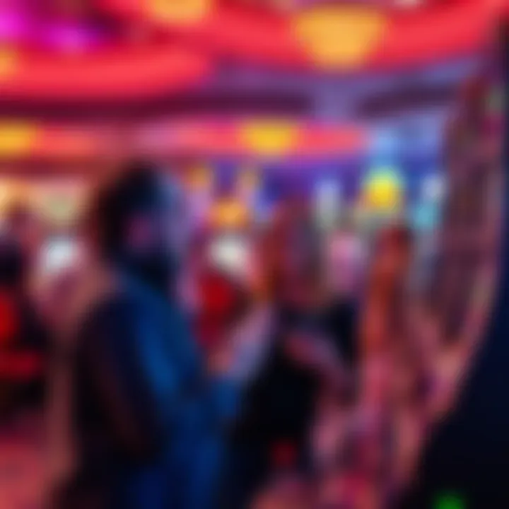 Players at Mohegan Sun discussing their favorite slot games on the app, excited about Huff and More Puff and Chicks In Vegas.