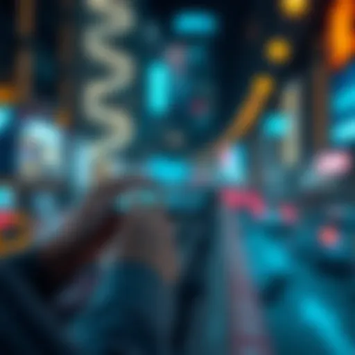 A person using a smartphone to connect with a middleman service for accessing exclusive links