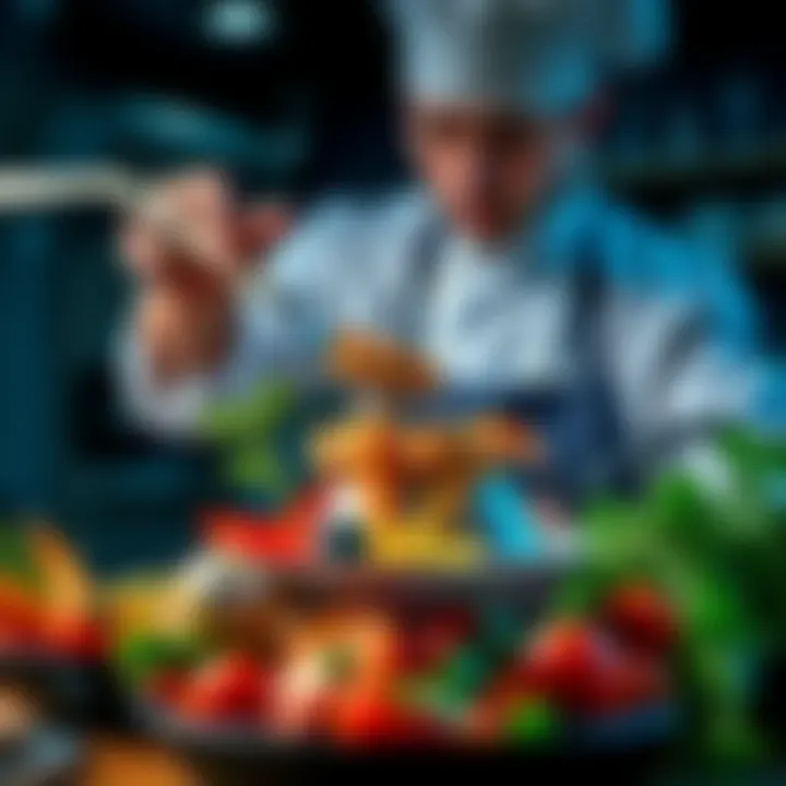 A chef preparing a dish using Joker Pick, showcasing the ingredient in a bowl with fresh vegetables.