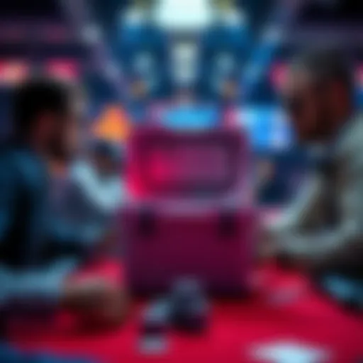 Top players using a $100 cooler during a poker game at the flop