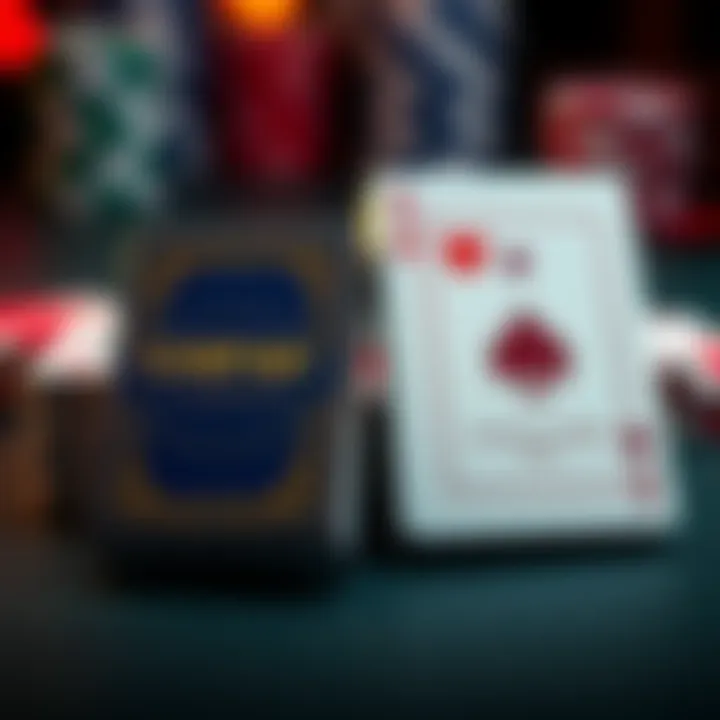 Two decks of playing cards, one Copag and one GGPoker, displayed side by side on a table, showcasing their distinct designs and colors.