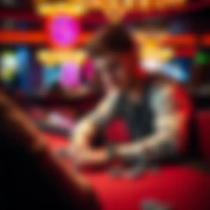 Corey Eyering at Vegas poker table Corey Eyering playing poker at a casino table in Las Vegas, focused and ready to make a big move.