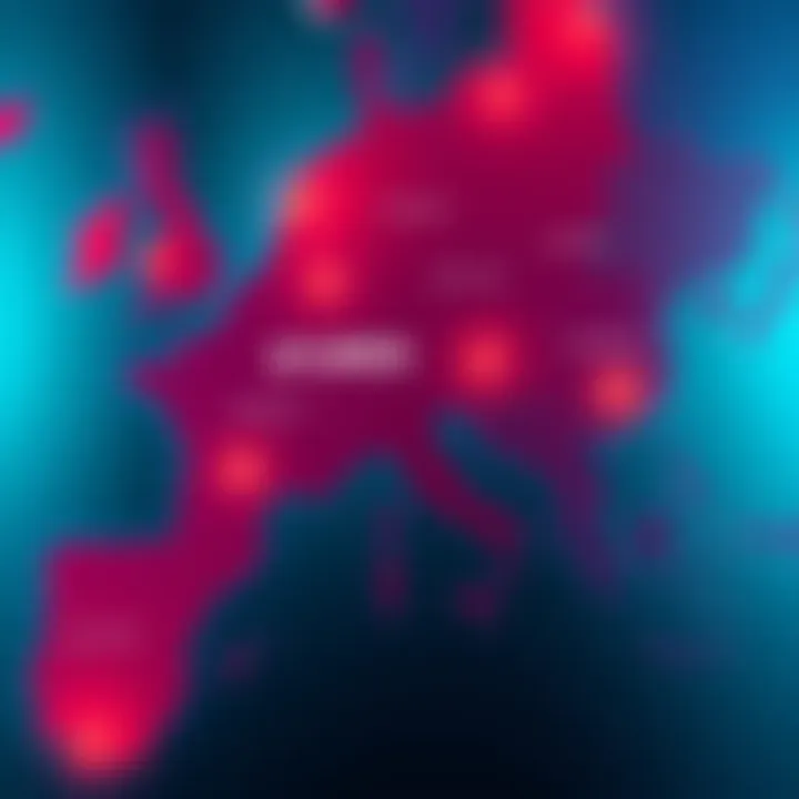 A map showing countries where Stake is available for betting in 2025 with highlighted regions