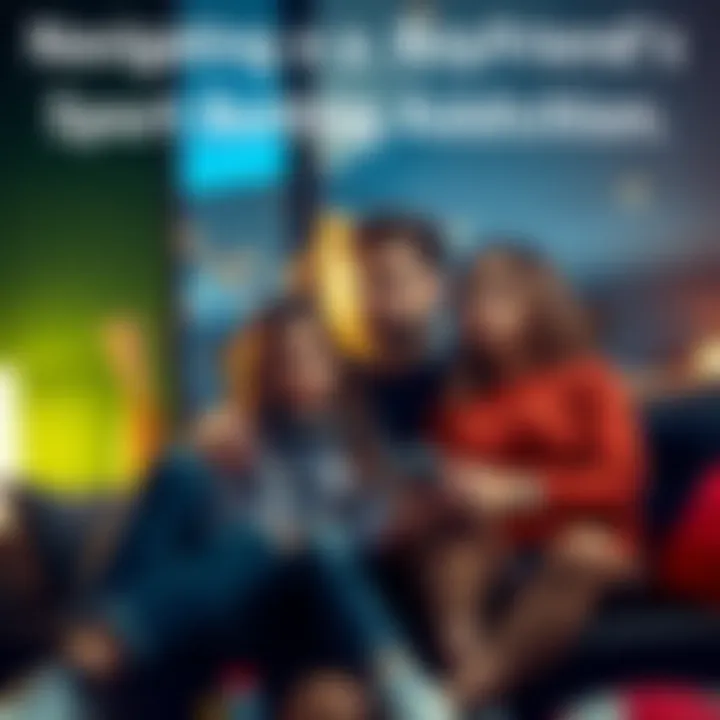 A woman and her boyfriend sit together on a couch, looking concerned as they talk about his sports betting addiction, showing emotions of worry and support.