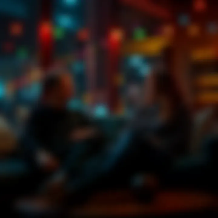 A couple sitting together in a cozy setting, sharing thoughts about swinging culture and modern relationships.