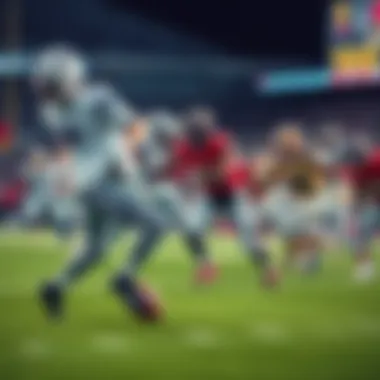 Players from the Dallas Cowboys and Tampa Bay Buccaneers on the field during Thursday Night Football, showcasing intense competition and excitement.