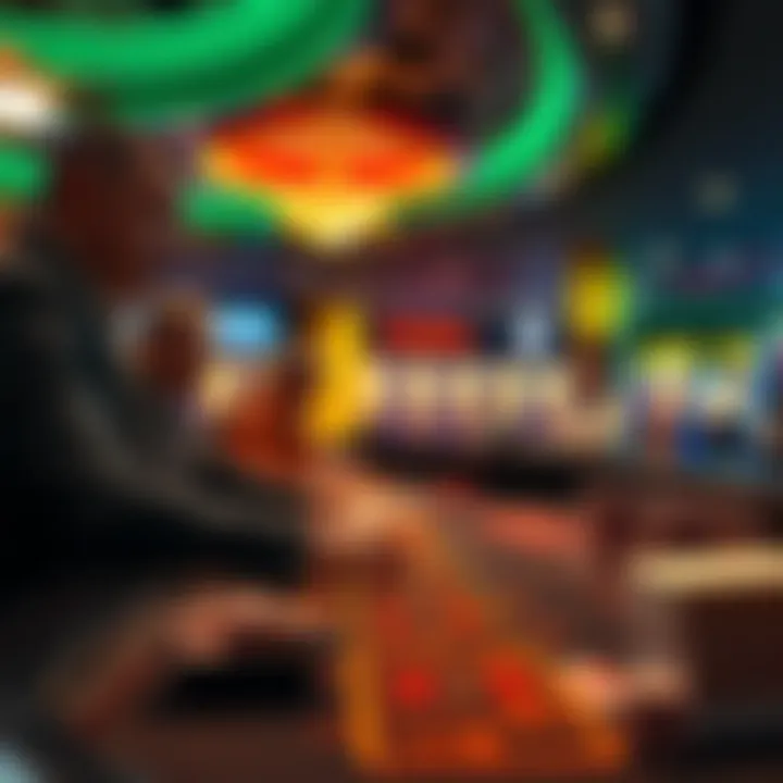 A craps table in a casino with players looking concerned about payouts during the game.