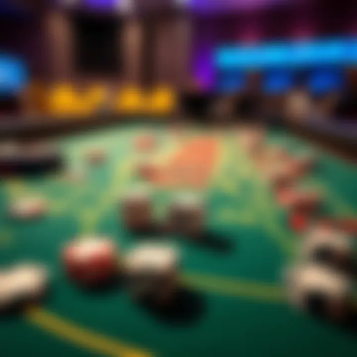 A craps table featuring dice, chips, and a player celebrating a big win after hitting the ATS three times.