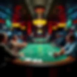 A lively craps table with players placing bets and a dealer calling out results, showcasing a friendly casino atmosphere.