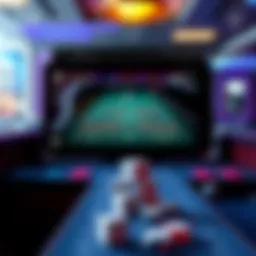 Screenshot of the Craps Table Simulator Website showing a virtual craps table with dice and strategy options.