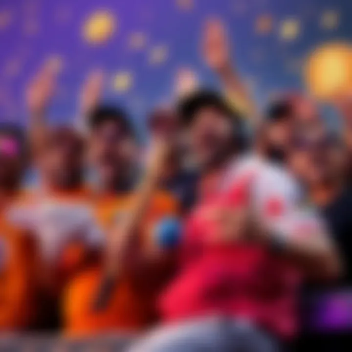 Cricket Fans with Crypto Excited cricket fans celebrating the new crypto bonus for 2026 with cricket gear and digital currency symbols