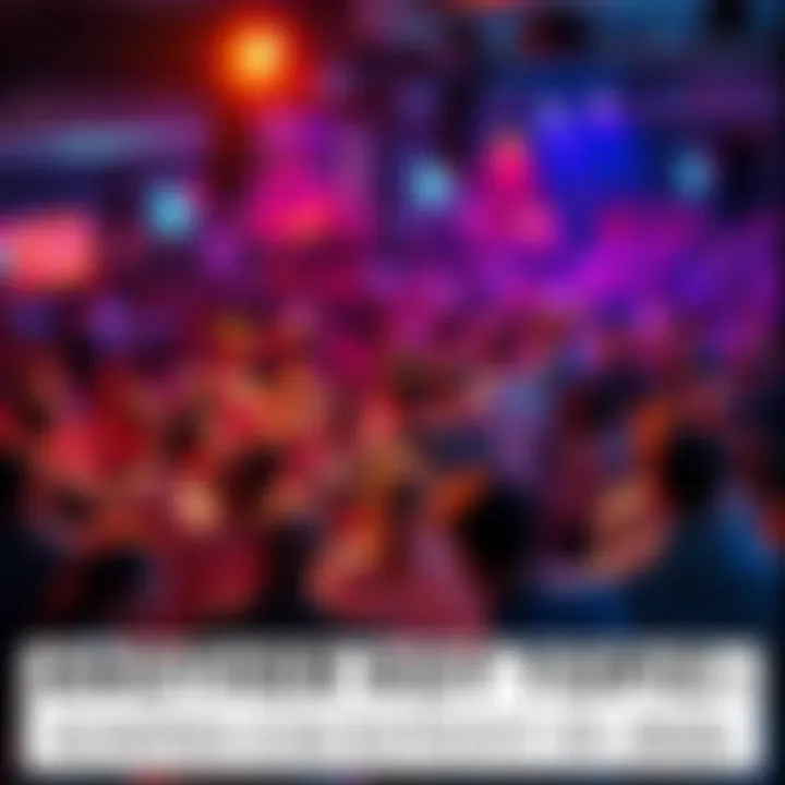 Crowd Discussing Hot Topic People gathered in a lively discussion about the trending topic of 2026