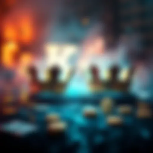 Unexpected crowns emerging in two locations, DK and GN, with currency symbols around them