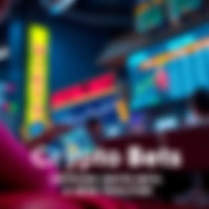 A person placing a bet on a cryptocurrency betting platform with a smartphone, showing excitement for new opportunities.