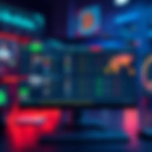 A digital illustration showing various crypto betting platforms on a computer screen with user reviews displayed.