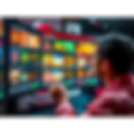 A person examining a computer screen displaying various crypto casino websites to identify trustworthy options.