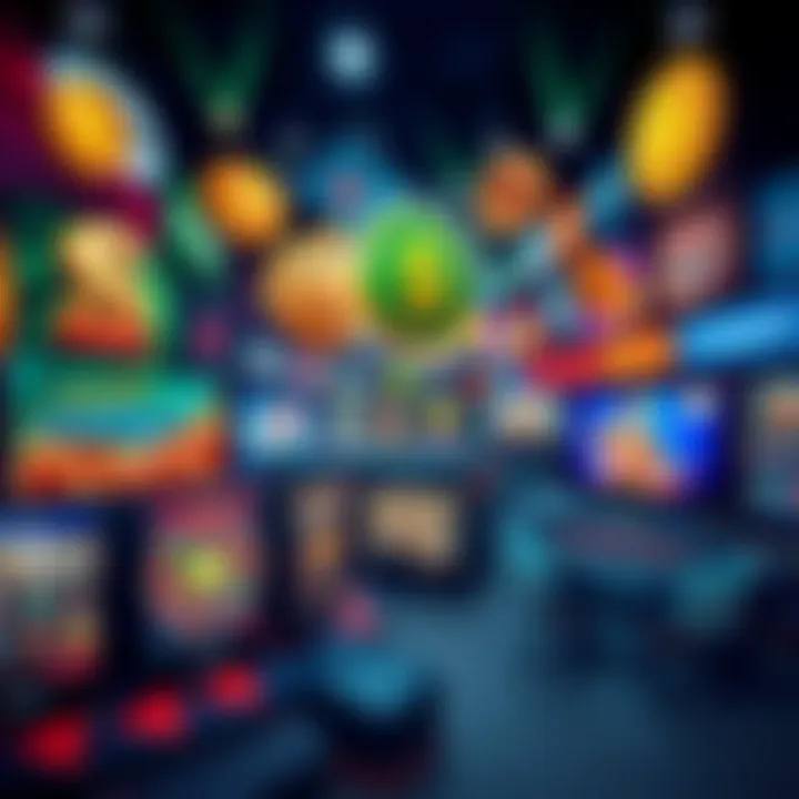 Crypto Casinos and Sportsbooks A collage of popular crypto casinos and sportsbooks showcasing slots, sports betting, and live dealer games