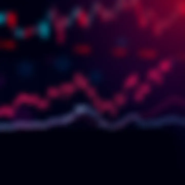 Graph showing fluctuations in cryptocurrency values over two days with upward and downward trends