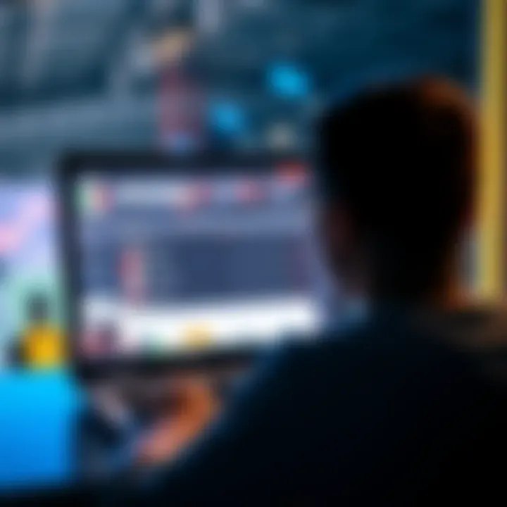 A person looking at a laptop displaying various crypto sportsbook options, highlighting safe betting choices.