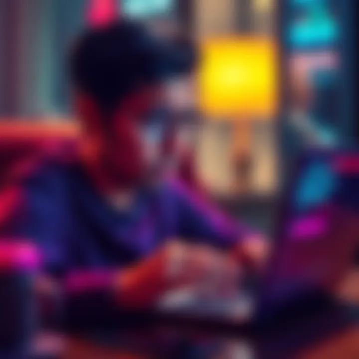A person looking worried while checking their crypto wallet on a laptop, showing an error message about a transaction to the wrong address.