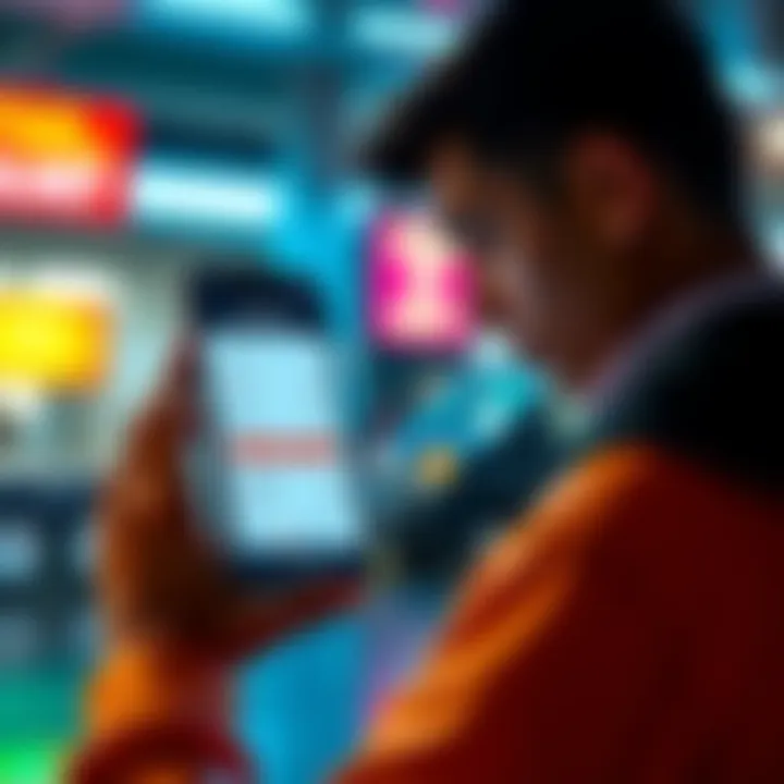 A person looking at their phone displaying high fees from a crypto wallet transaction