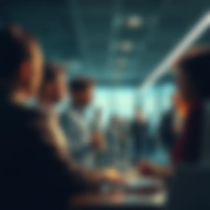 People engaging in conversation about trends affecting daily life