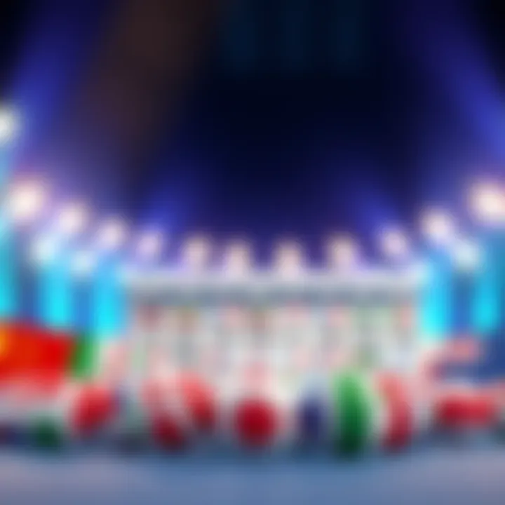 A graphic showing a lottery schedule with flags from different countries, indicating tailored services