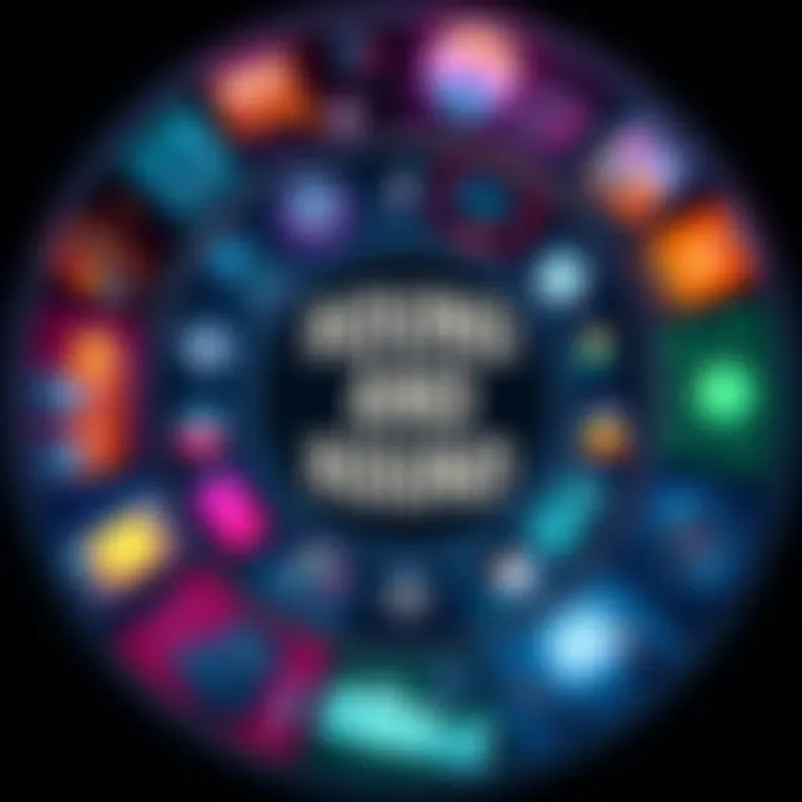 Illustration showing various trends in a circular cycle, representing the ongoing patterns in modern life.