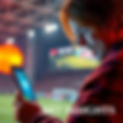 Daily Betting Insights A person looking at betting odds and predictions on a smartphone with a excited expression