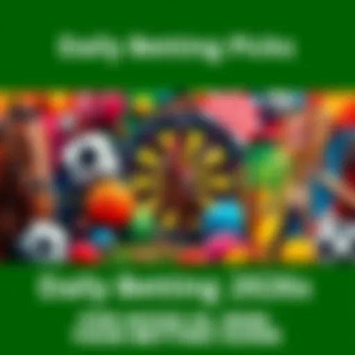 A collage of sports icons including horse racing, darts, cricket, and an Oscar trophy, representing various betting options.