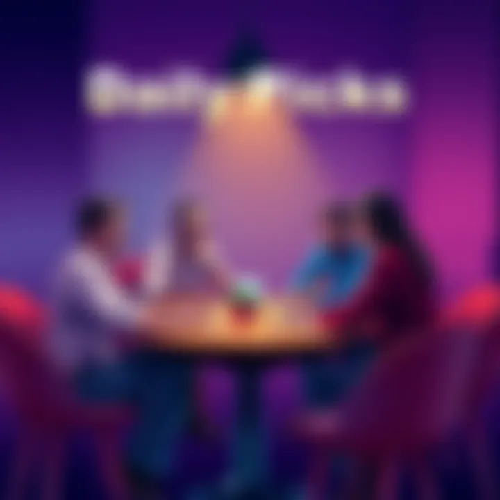 A group of people sitting around a table discussing their betting strategies and picking their favorites for the week ahead.