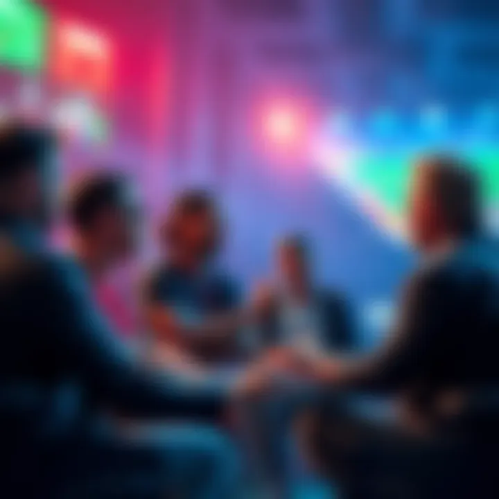 Group of people discussing sports betting picks and strategies