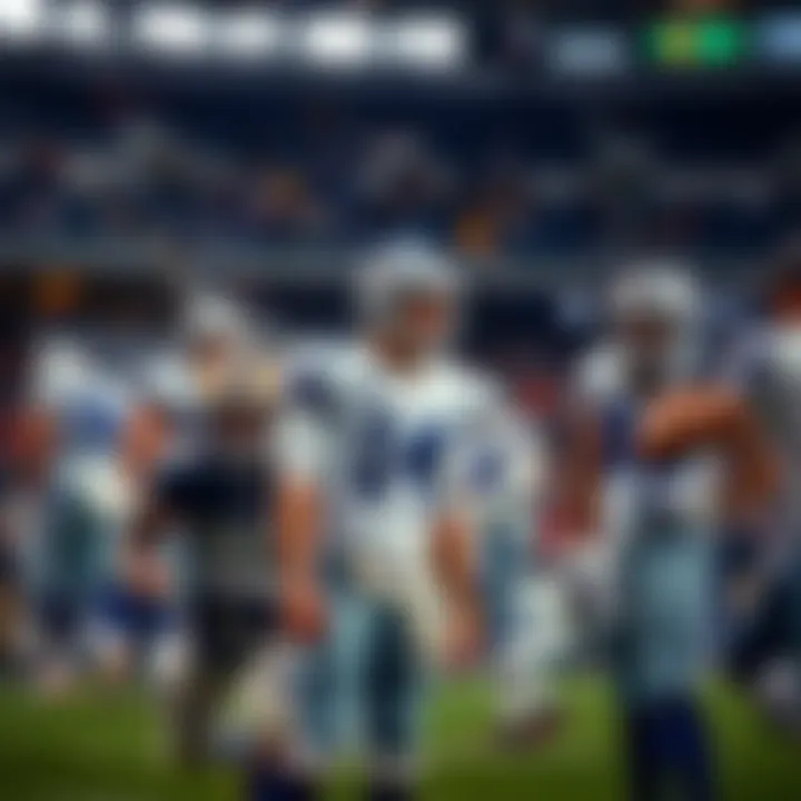 Dallas Cowboys players looking frustrated during a game, showing disappointment after a failed play