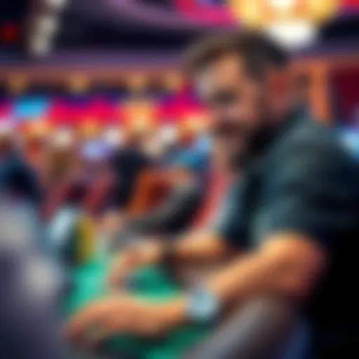 Daniel Negreanu recording his poker hands during the World Series of Poker, sharing strategies with viewers