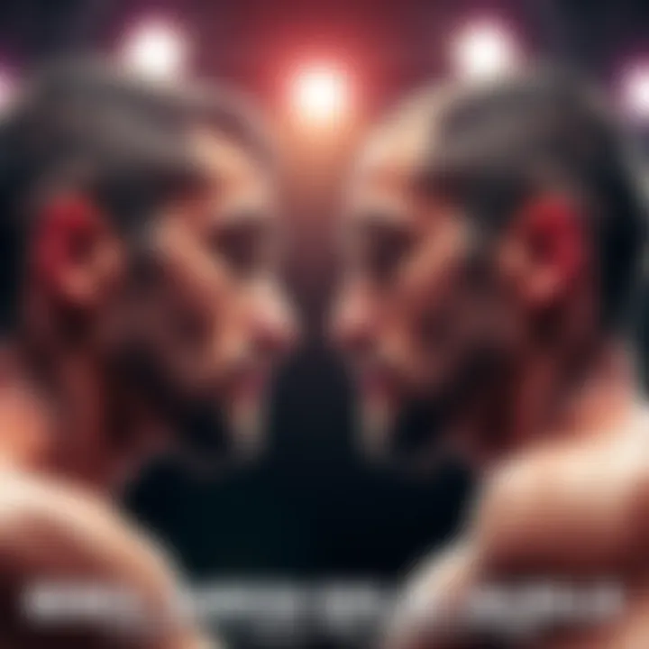 Beneil Dariush facing Quillan Salkilld in an intense stare down before their fight