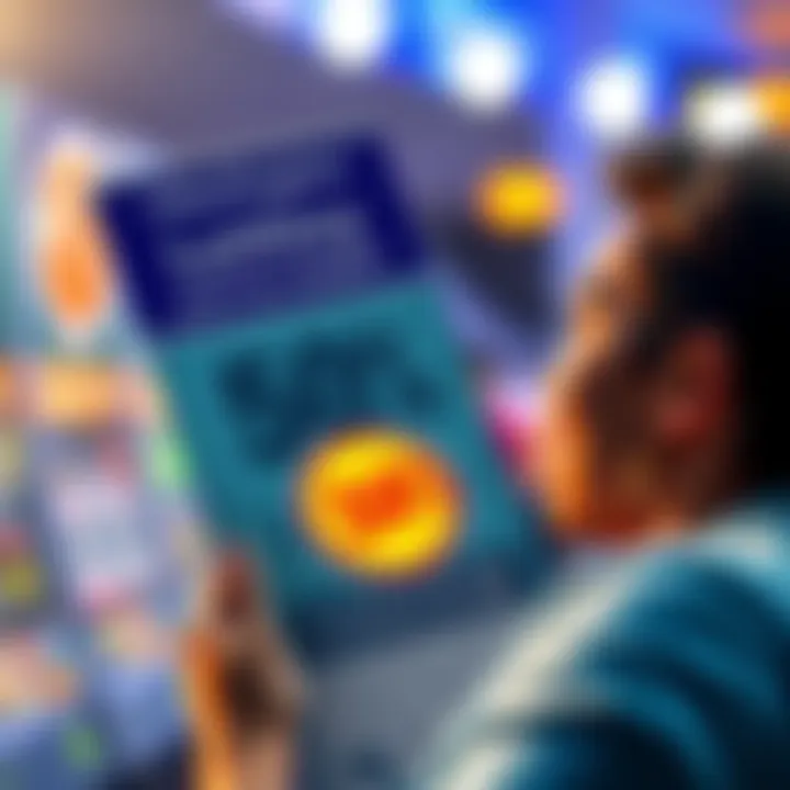 A graphic showing a lottery ticket with a 50% boost label and a hopeful person looking at it