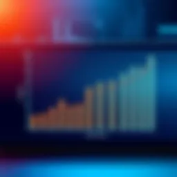 A graph illustrating data variance with bars representing data points and a line indicating the mean
