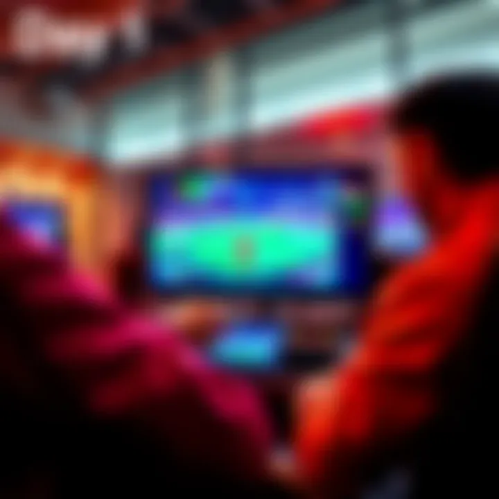 A person placing a live bet on a sports match while watching La Liga on television.