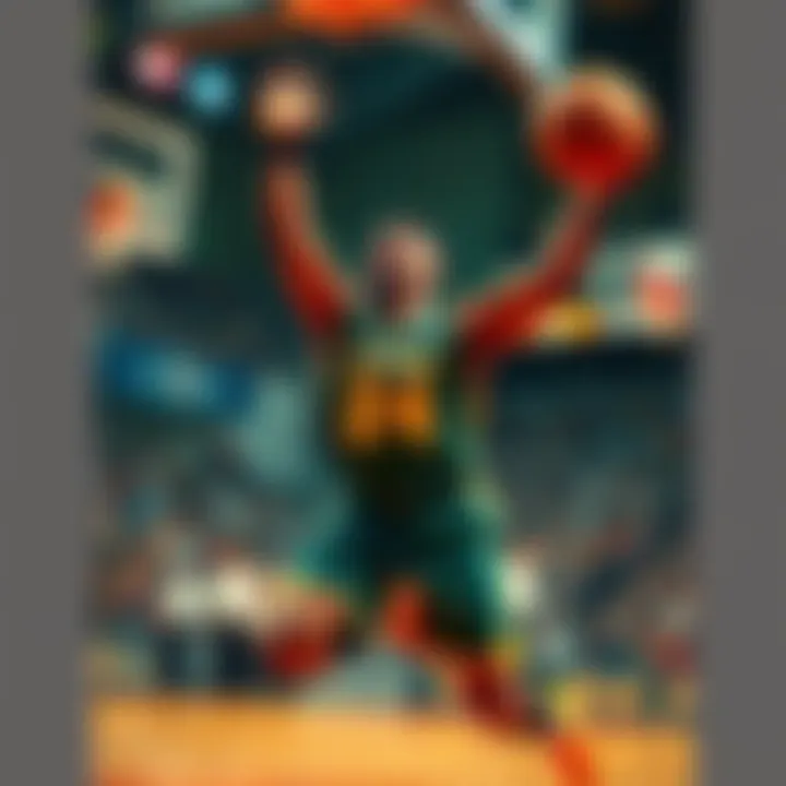 D-Book in action on the basketball court, celebrating after scoring 24 points, showing excitement and energy