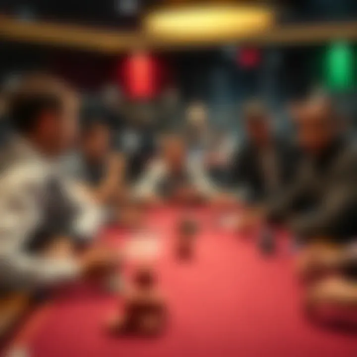 Dealer forgets to collect rake Players at a poker table look surprised as the dealer fails to take the rake during a game, leading to discussions about house rules.